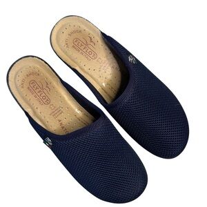 Fly Flot Mesh Anatomical Comfort Clogs Mules Slip On Shoes Blue Size 8
